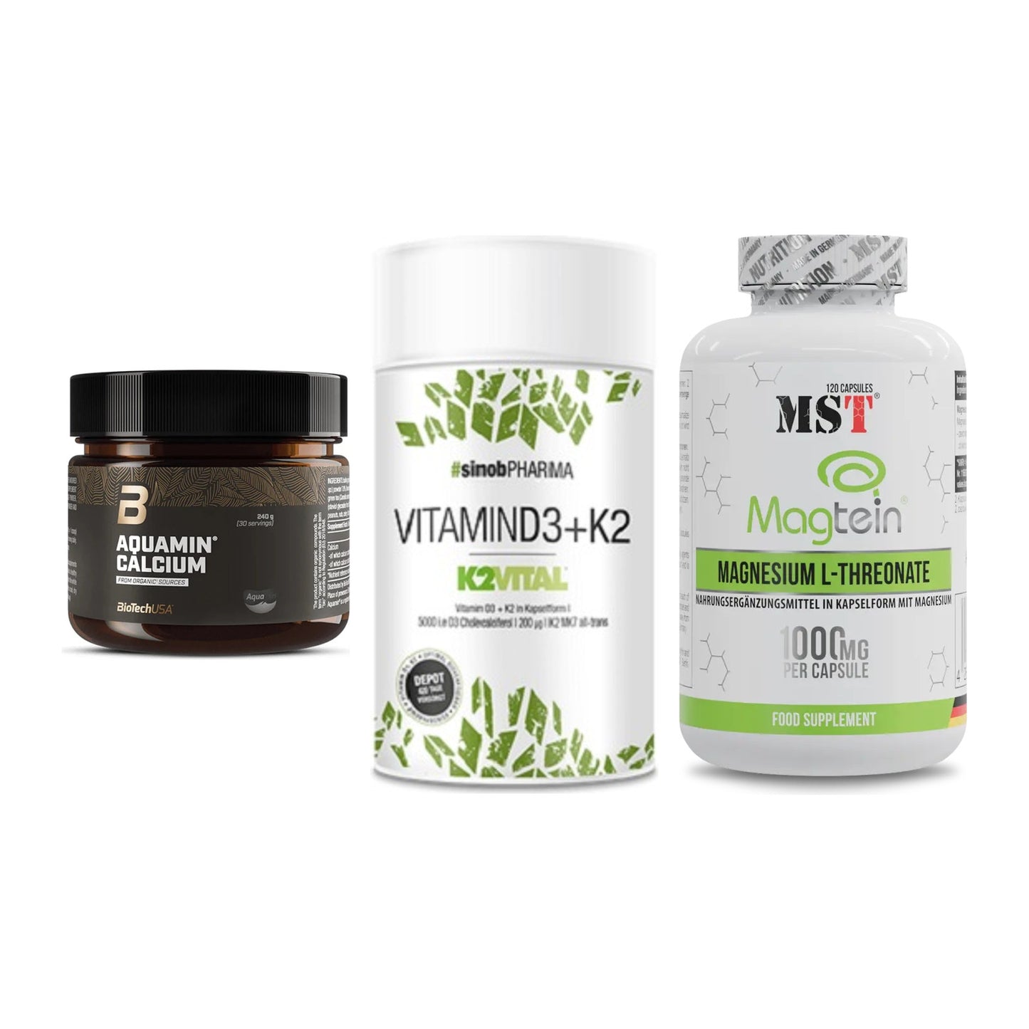 Calcium, Vitamin D & Magnesium: BioTech Aquamin Calcium + 2 weitere – alle enthaltenen Artikel