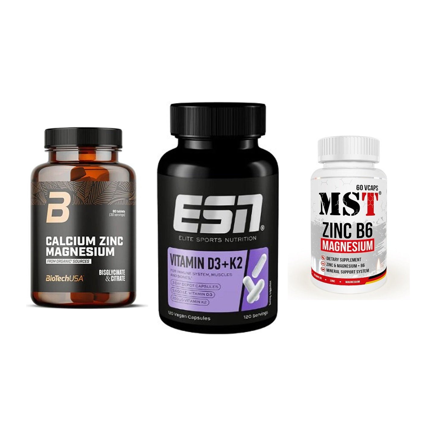 Calcium, Vitamin D & Magnesium: BioTech Calcium Zinc + 2 weitere – alle enthaltenen Artikel