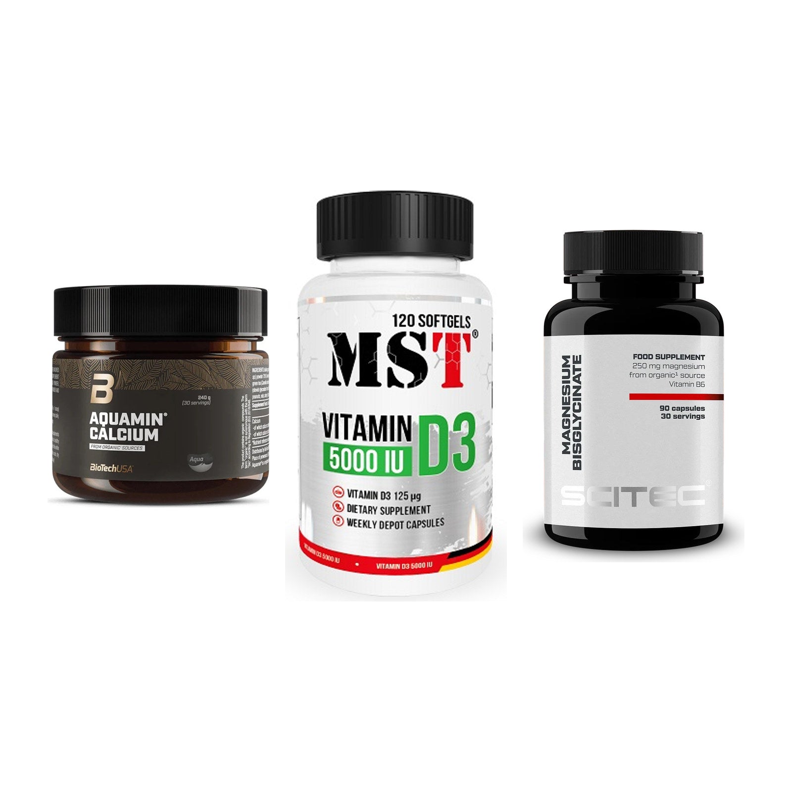 Calcium, Vitamin D & Magnesium: BioTech Aquamin Calcium + 2 weitere – alle enthaltenen Artikel