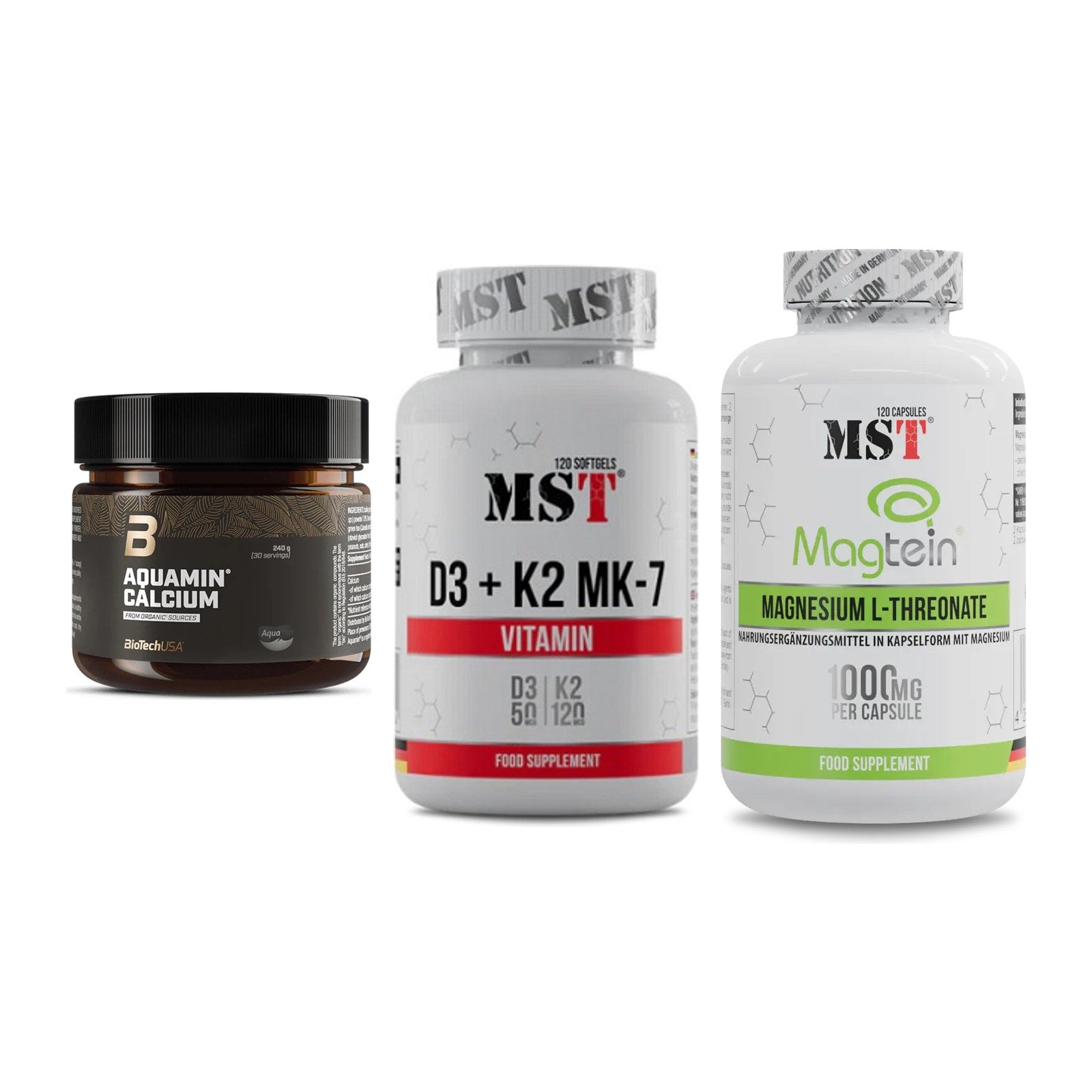 Calcium, Vitamin D & Magnesium: BioTech Aquamin Calcium + 2 weitere – alle enthaltenen Artikel