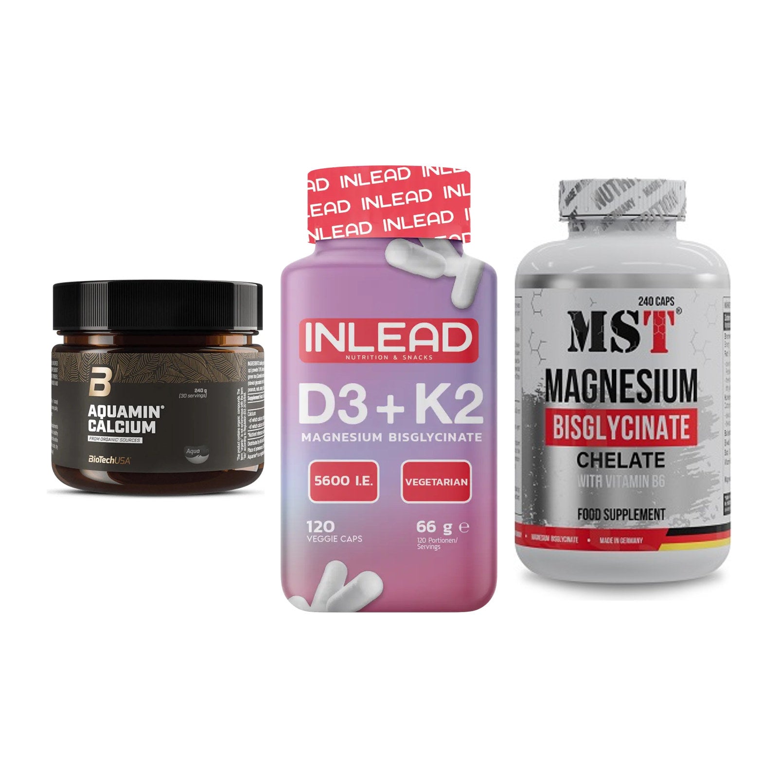 Calcium, Vitamin D & Magnesium: BioTech Aquamin Calcium + 2 weitere – alle enthaltenen Artikel