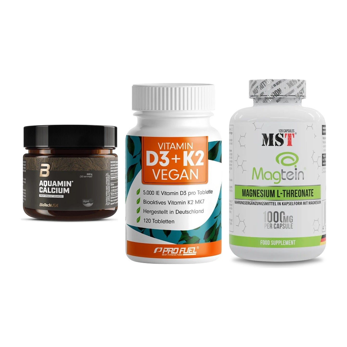 Calcium, Vitamin D & Magnesium: BioTech Aquamin Calcium + 2 weitere – alle enthaltenen Artikel