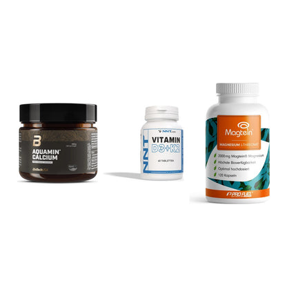 Calcium, Vitamin D & Magnesium: BioTech Aquamin Calcium + 2 weitere – alle enthaltenen Artikel