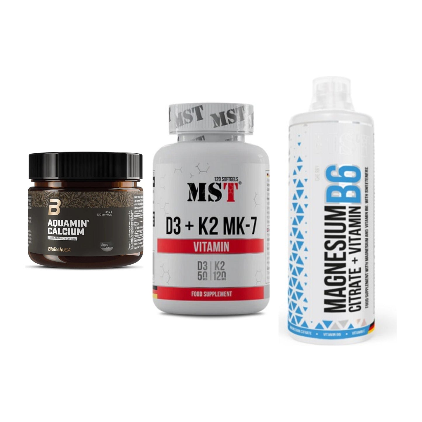 Calcium, Vitamin D & Magnesium: BioTech Aquamin Calcium + 2 weitere – alle enthaltenen Artikel