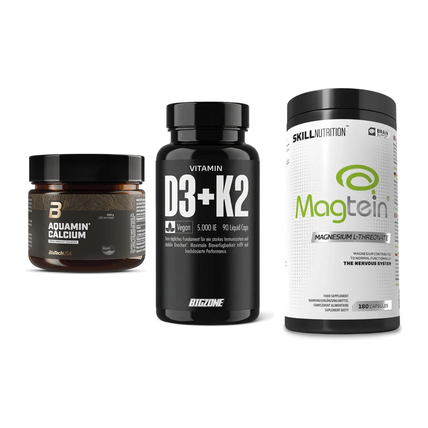 Calcium, Vitamin D & Magnesium: BioTech Aquamin Calcium + 2 weitere – alle enthaltenen Artikel