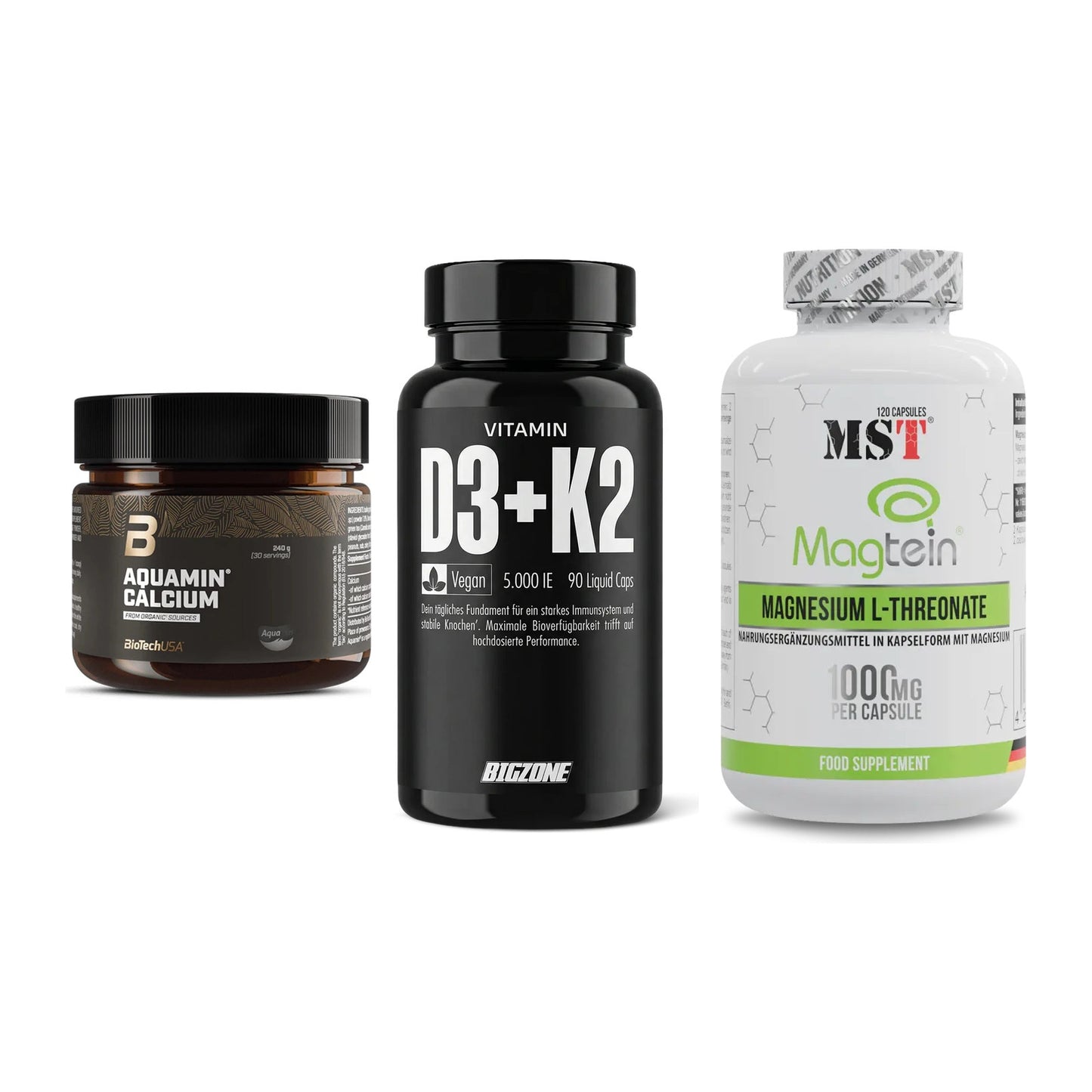 Calcium, Vitamin D & Magnesium: BioTech Aquamin Calcium + 2 weitere – alle enthaltenen Artikel