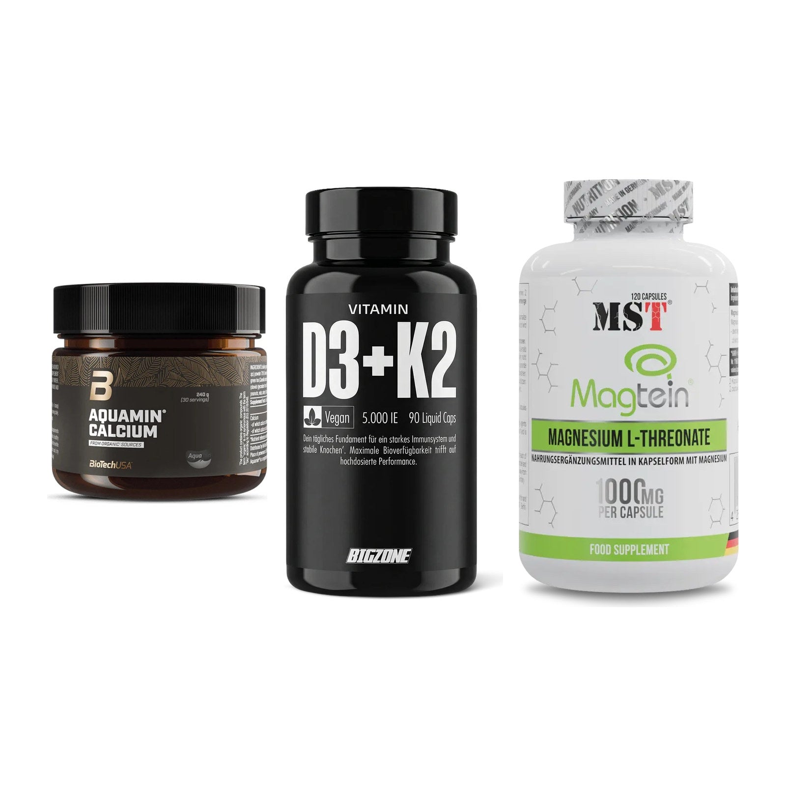 Calcium, Vitamin D & Magnesium: BioTech Aquamin Calcium + 2 weitere – alle enthaltenen Artikel