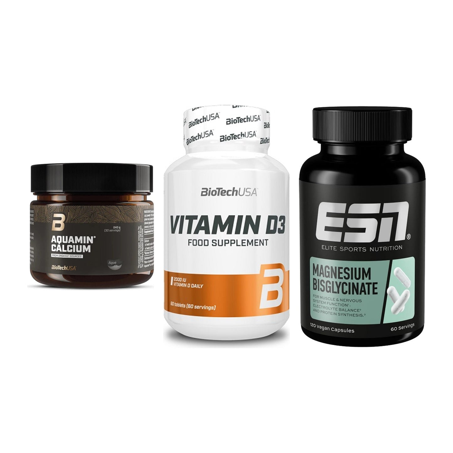 Calcium, Vitamin D & Magnesium: BioTech Aquamin Calcium + 2 weitere – alle enthaltenen Artikel