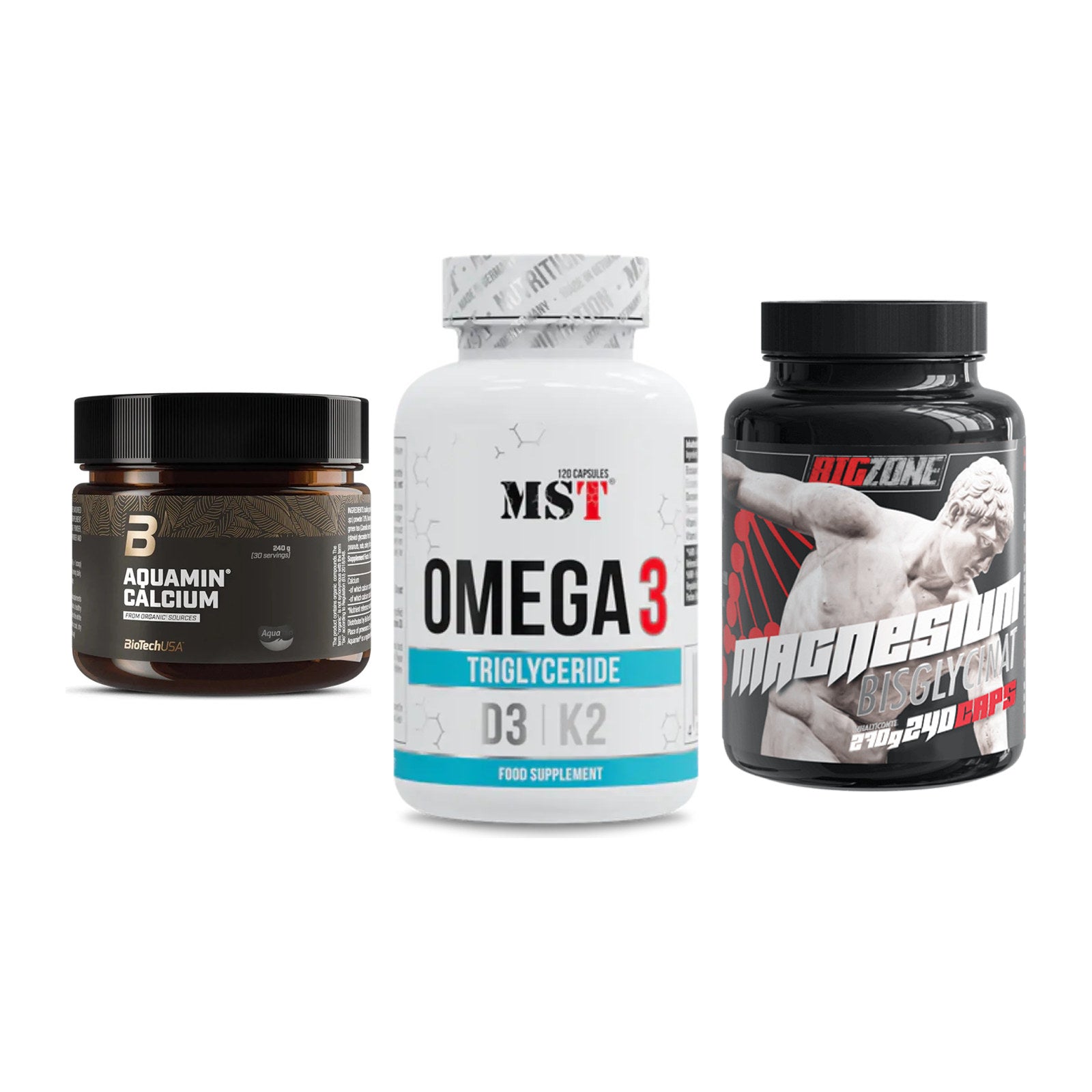 Calcium, Vitamin D & Magnesium: BioTech Aquamin Calcium + 2 weitere – alle enthaltenen Artikel