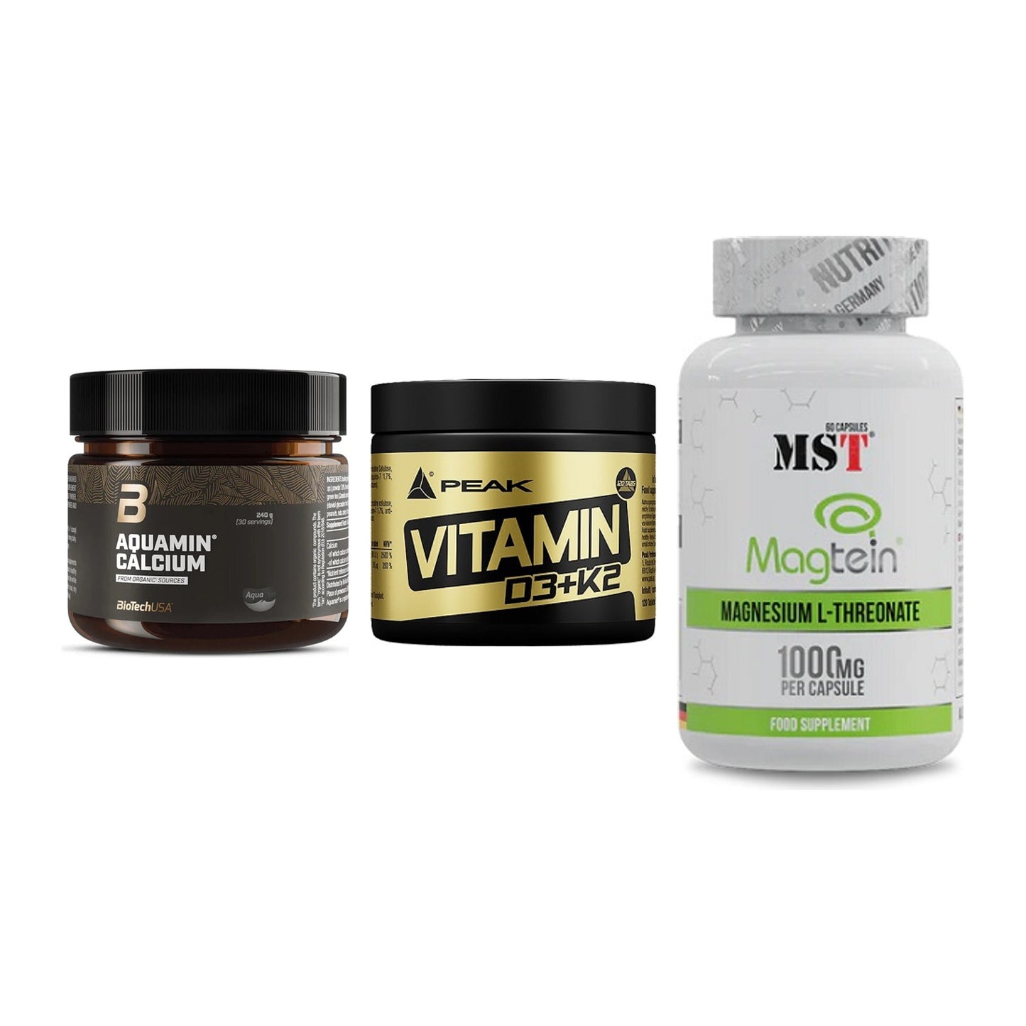 Calcium, Vitamin D & Magnesium: BioTech Aquamin Calcium + 2 weitere – alle enthaltenen Artikel