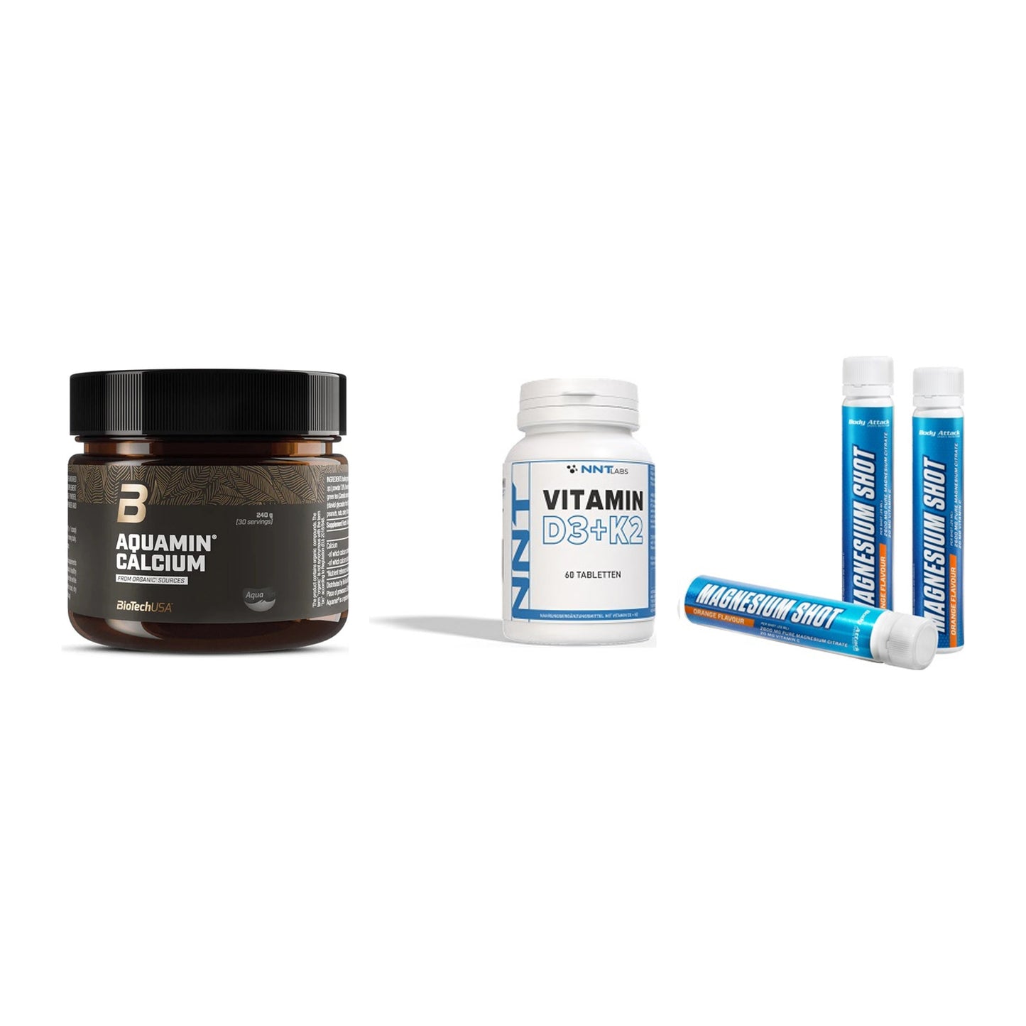 Calcium, Vitamin D & Magnesium: BioTech Aquamin Calcium + 2 weitere – alle enthaltenen Artikel