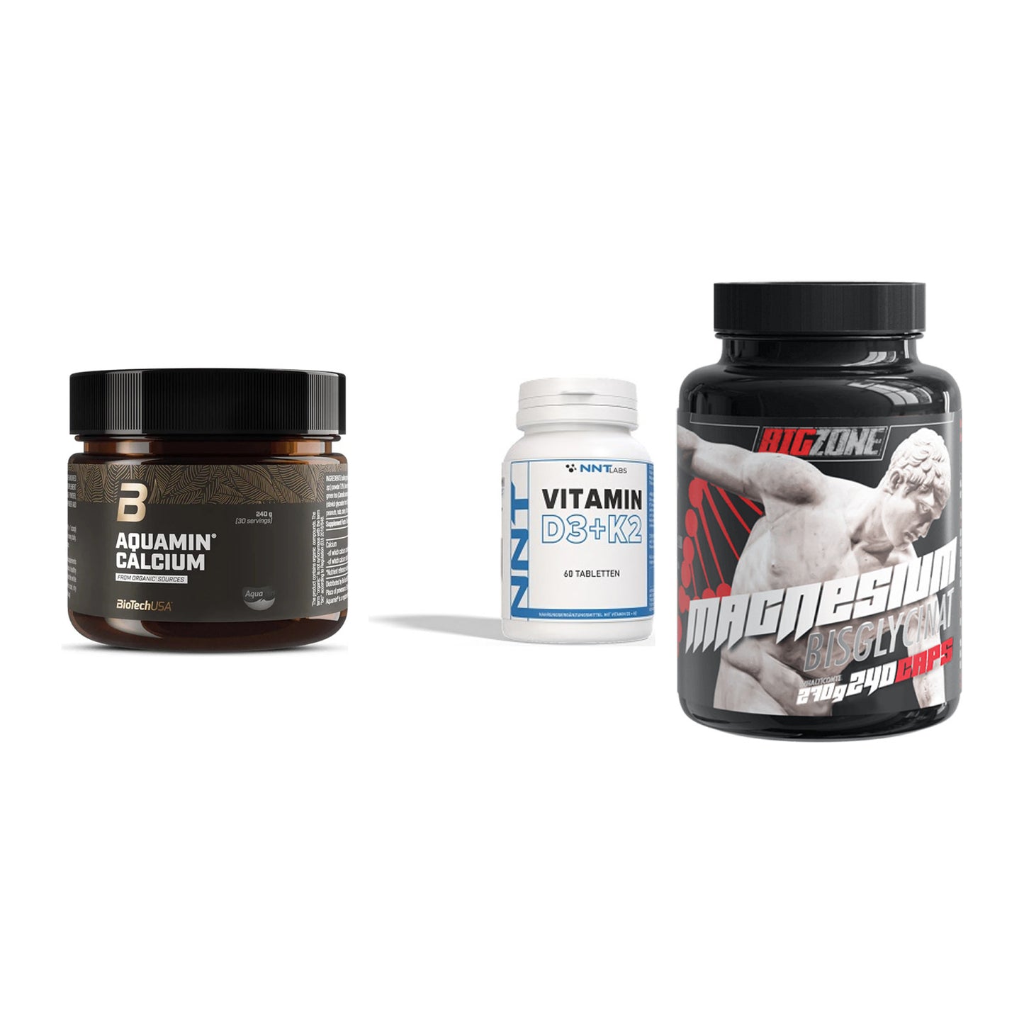 Calcium, Vitamin D & Magnesium: BioTech Aquamin Calcium + 2 weitere – alle enthaltenen Artikel