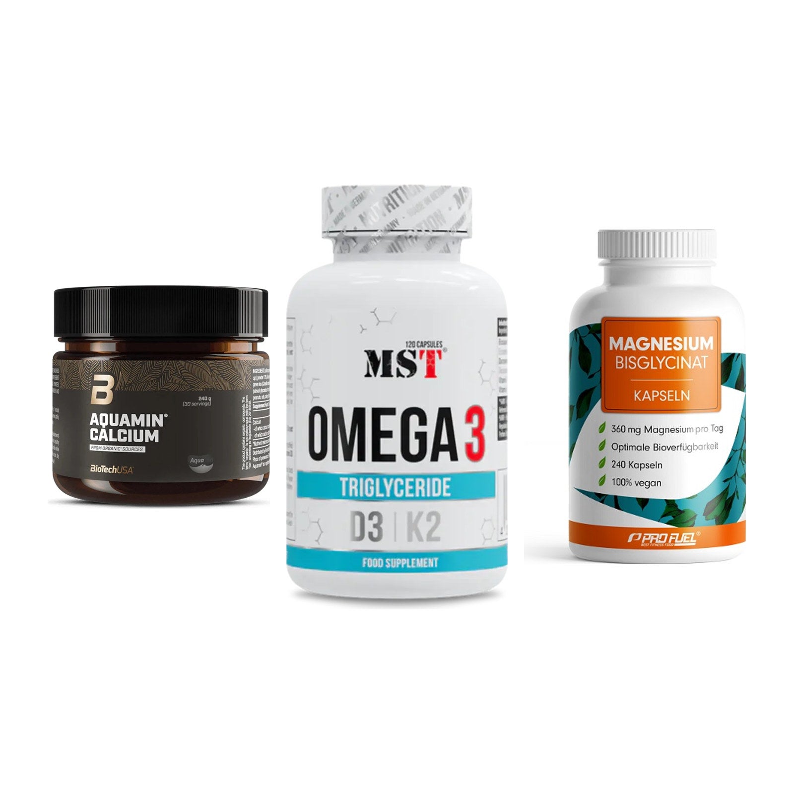 Calcium, Vitamin D & Magnesium: BioTech Aquamin Calcium + 2 weitere – alle enthaltenen Artikel