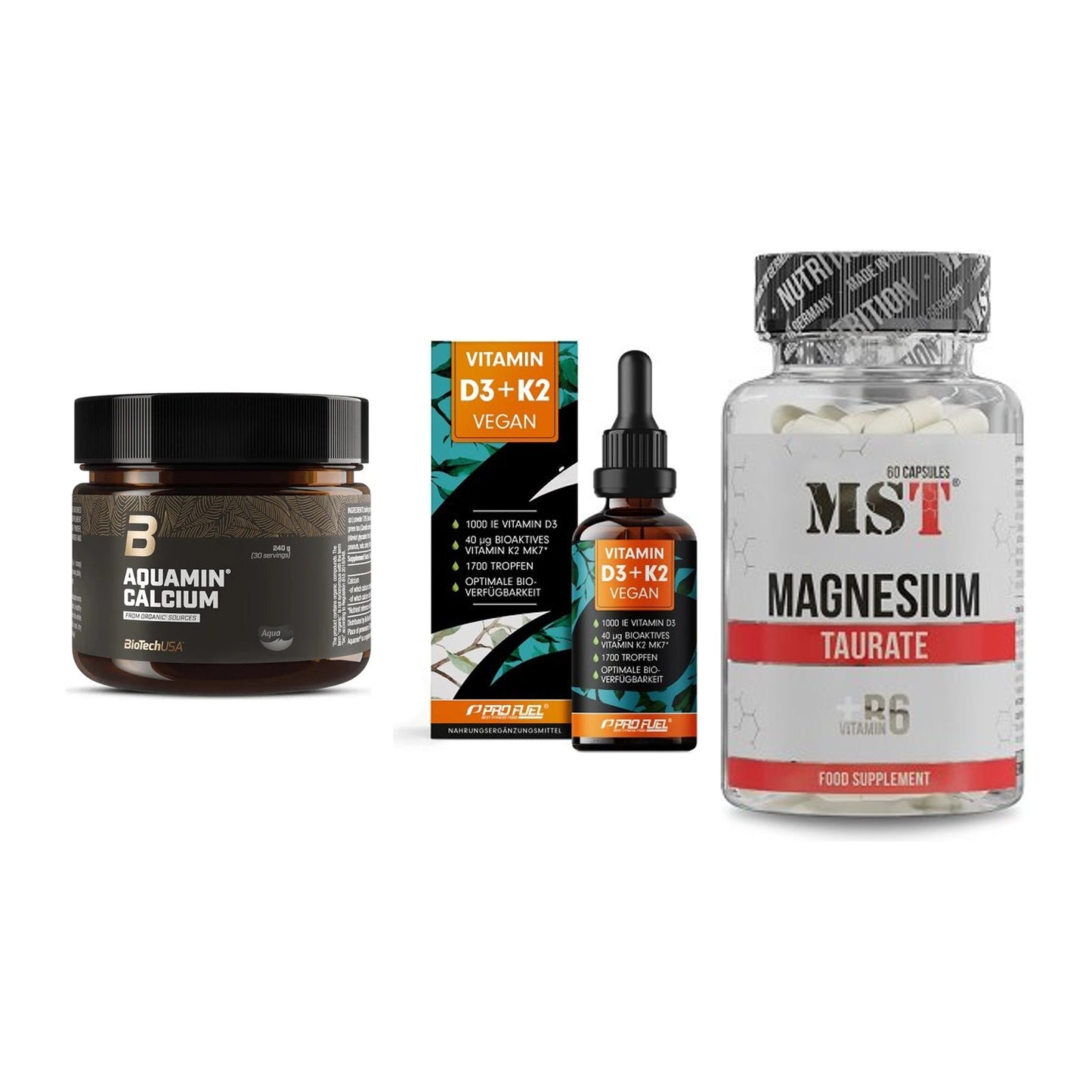 Calcium, Vitamin D & Magnesium: BioTech Aquamin Calcium + 2 weitere – alle enthaltenen Artikel