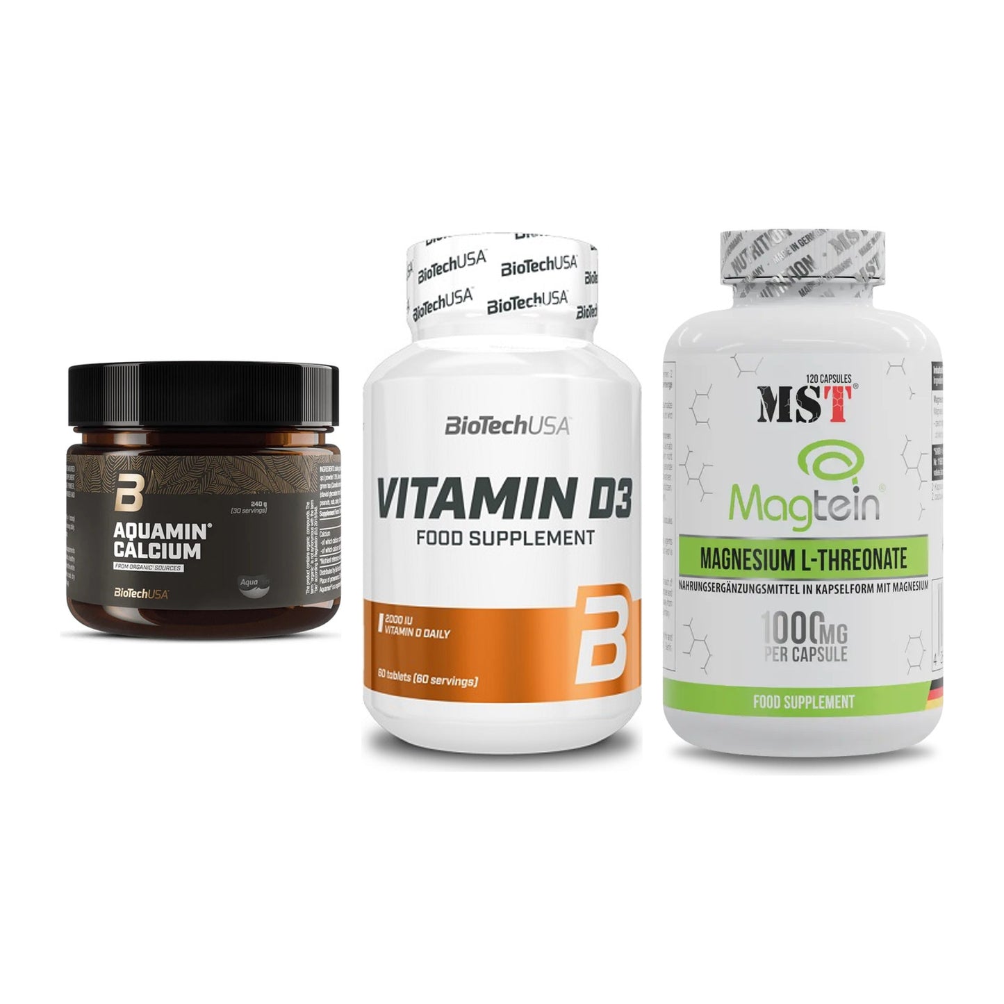 Calcium, Vitamin D & Magnesium: BioTech Aquamin Calcium + 2 weitere – alle enthaltenen Artikel