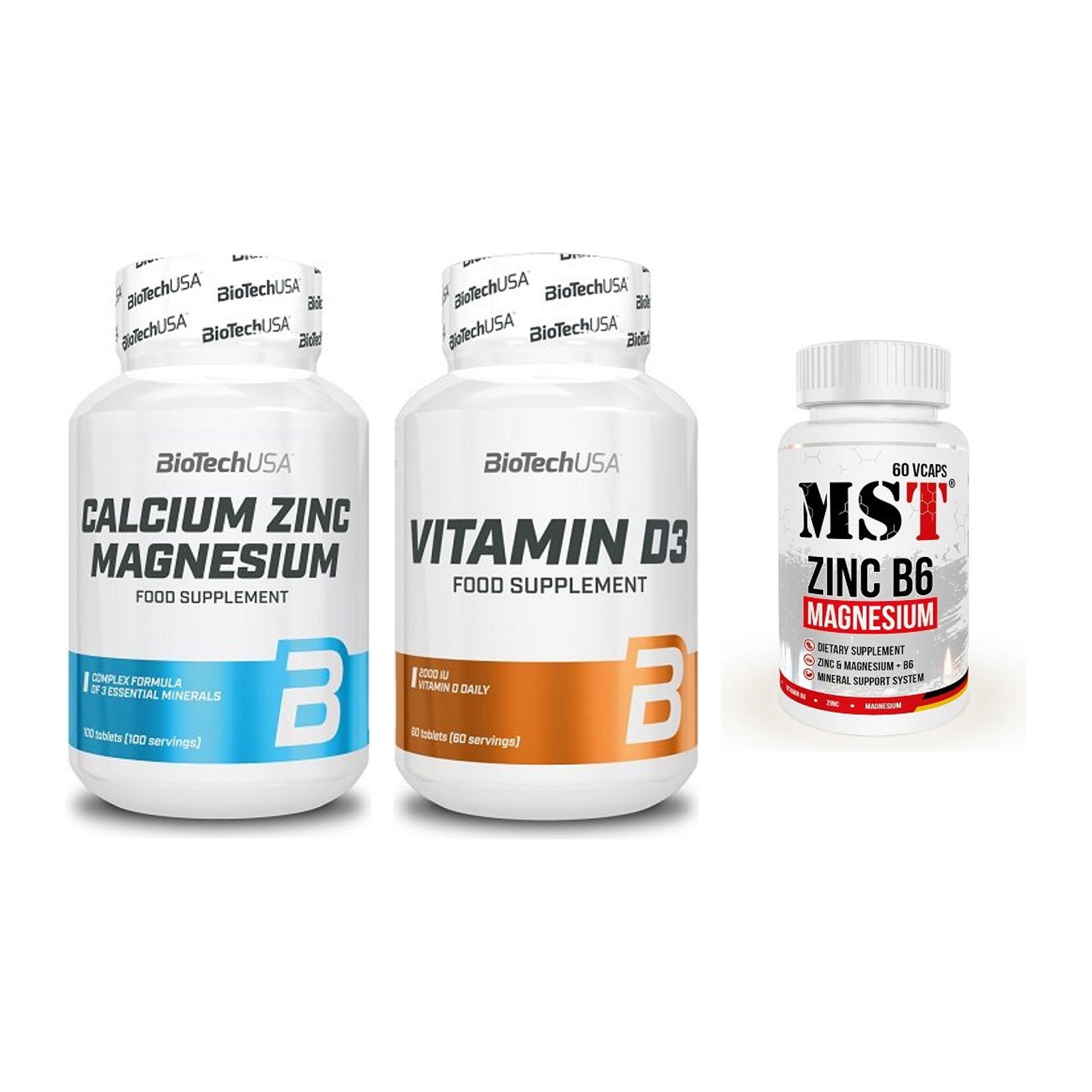 Calcium, Vitamin D & Magnesium: BioTech Calcium Zinc + 2 weitere – alle enthaltenen Artikel