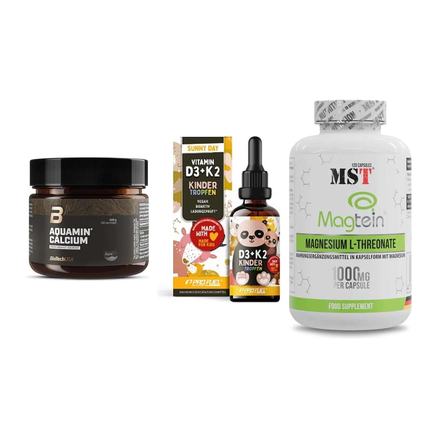 Calcium, Vitamin D & Magnesium: BioTech Aquamin Calcium + 2 weitere – alle enthaltenen Artikel