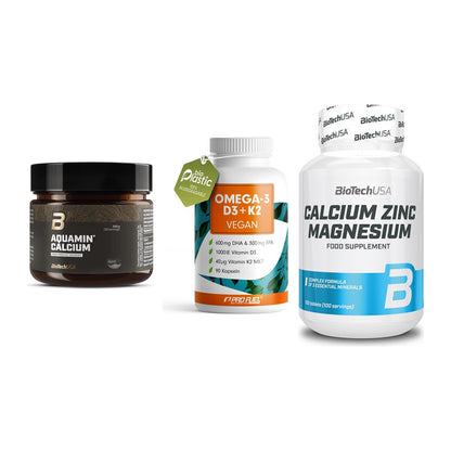 Calcium, Vitamin D & Magnesium: BioTech Aquamin Calcium + 2 weitere – alle enthaltenen Artikel