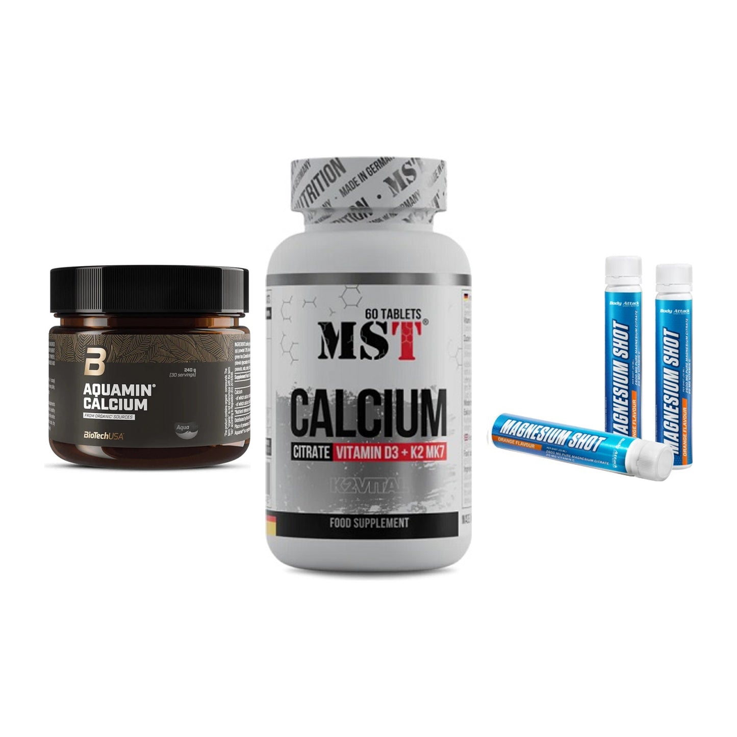 Calcium, Vitamin D & Magnesium: BioTech Aquamin Calcium + 2 weitere – alle enthaltenen Artikel