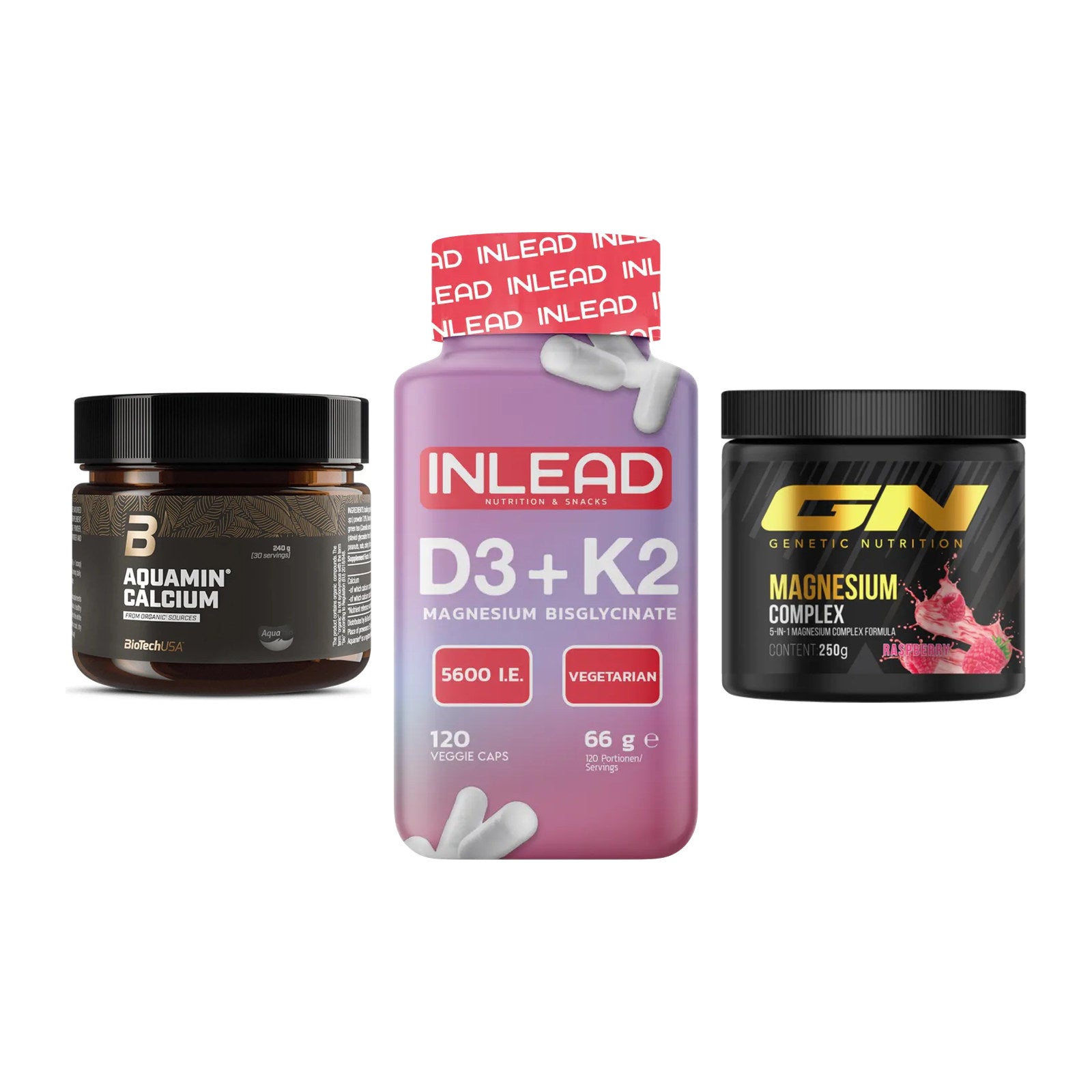 Calcium, Vitamin D & Magnesium: BioTech Aquamin Calcium + 2 weitere – alle enthaltenen Artikel