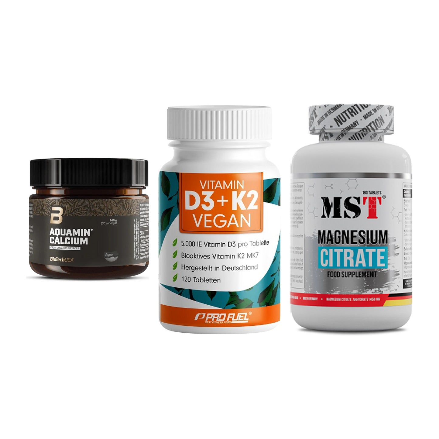 Calcium, Vitamin D & Magnesium: BioTech Aquamin Calcium + 2 weitere – alle enthaltenen Artikel