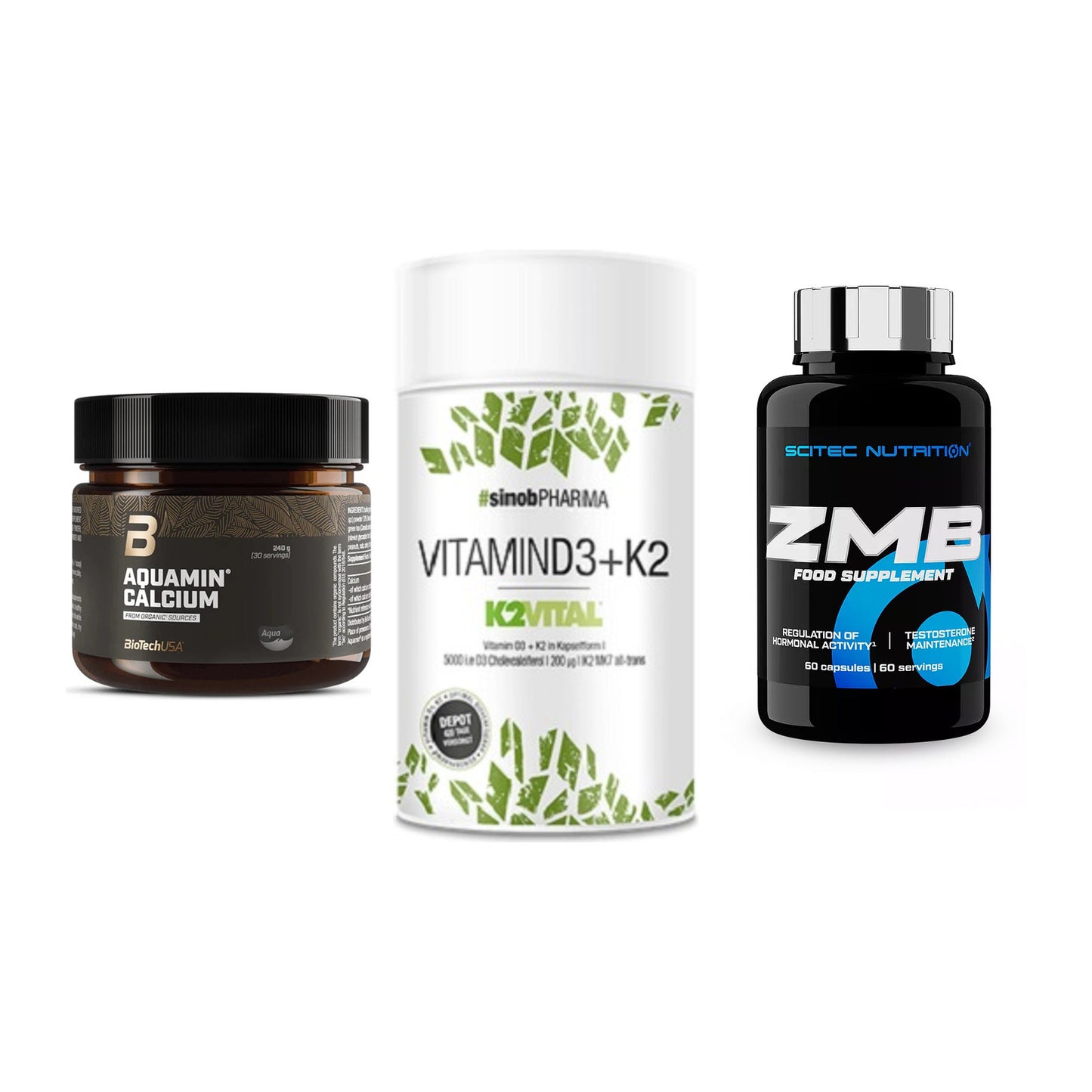 Calcium, Vitamin D & Magnesium: BioTech Aquamin Calcium + 2 weitere – alle enthaltenen Artikel