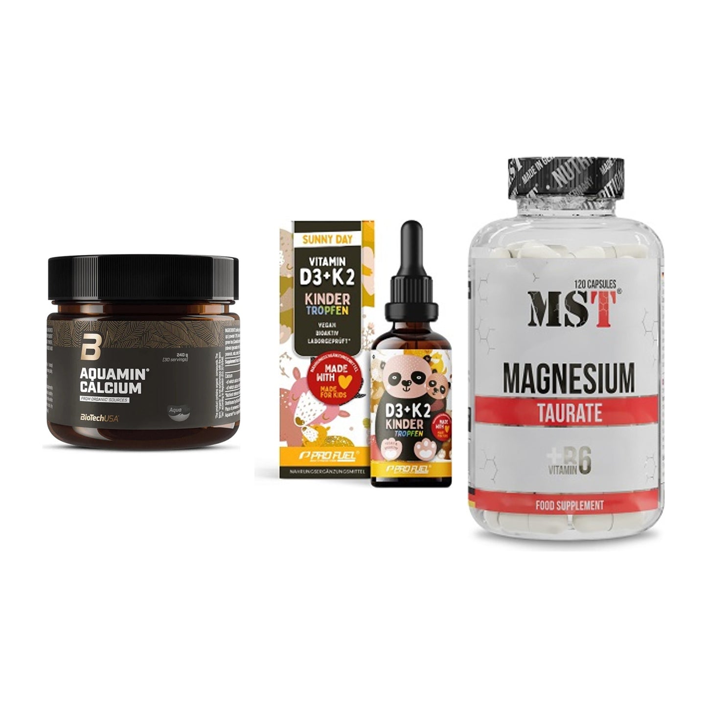 Calcium, Vitamin D & Magnesium: BioTech Aquamin Calcium + 2 weitere – alle enthaltenen Artikel