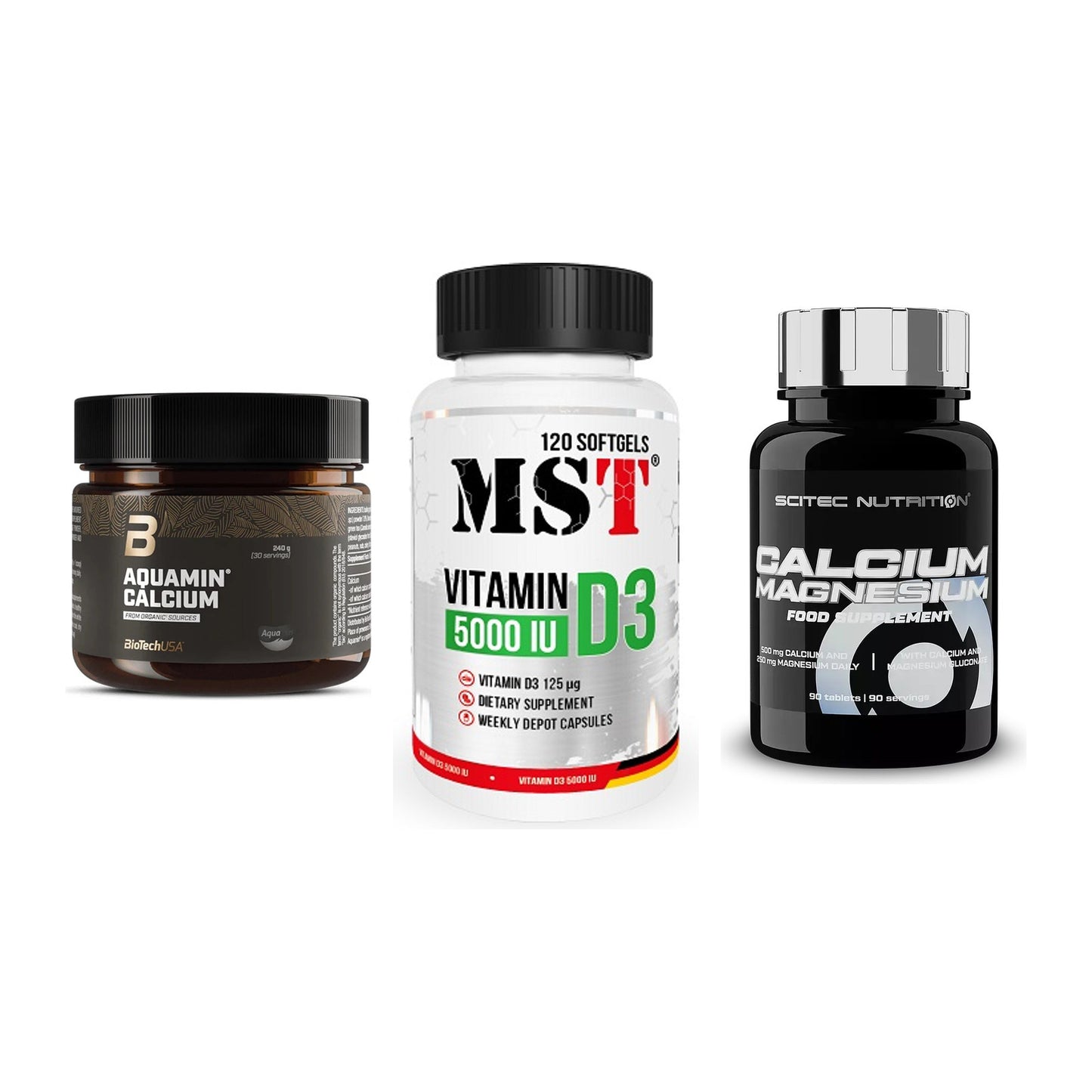 Calcium, Vitamin D & Magnesium: BioTech Aquamin Calcium + 2 weitere – alle enthaltenen Artikel