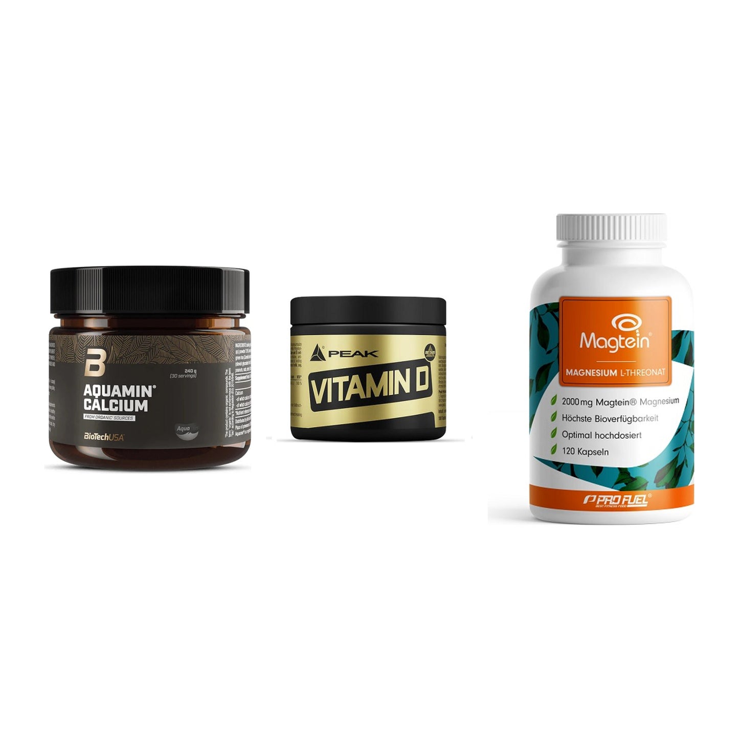 Calcium, Vitamin D & Magnesium: BioTech Aquamin Calcium + 2 weitere – alle enthaltenen Artikel