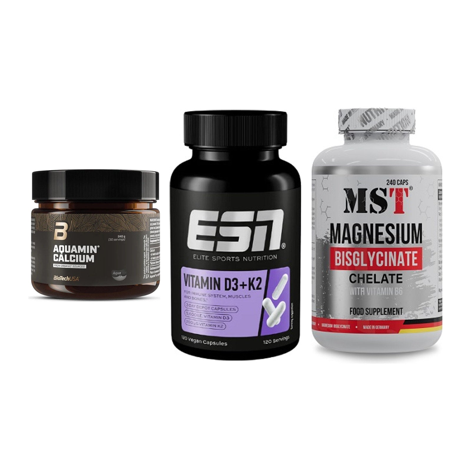 Calcium, Vitamin D & Magnesium: BioTech Aquamin Calcium + 2 weitere – alle enthaltenen Artikel