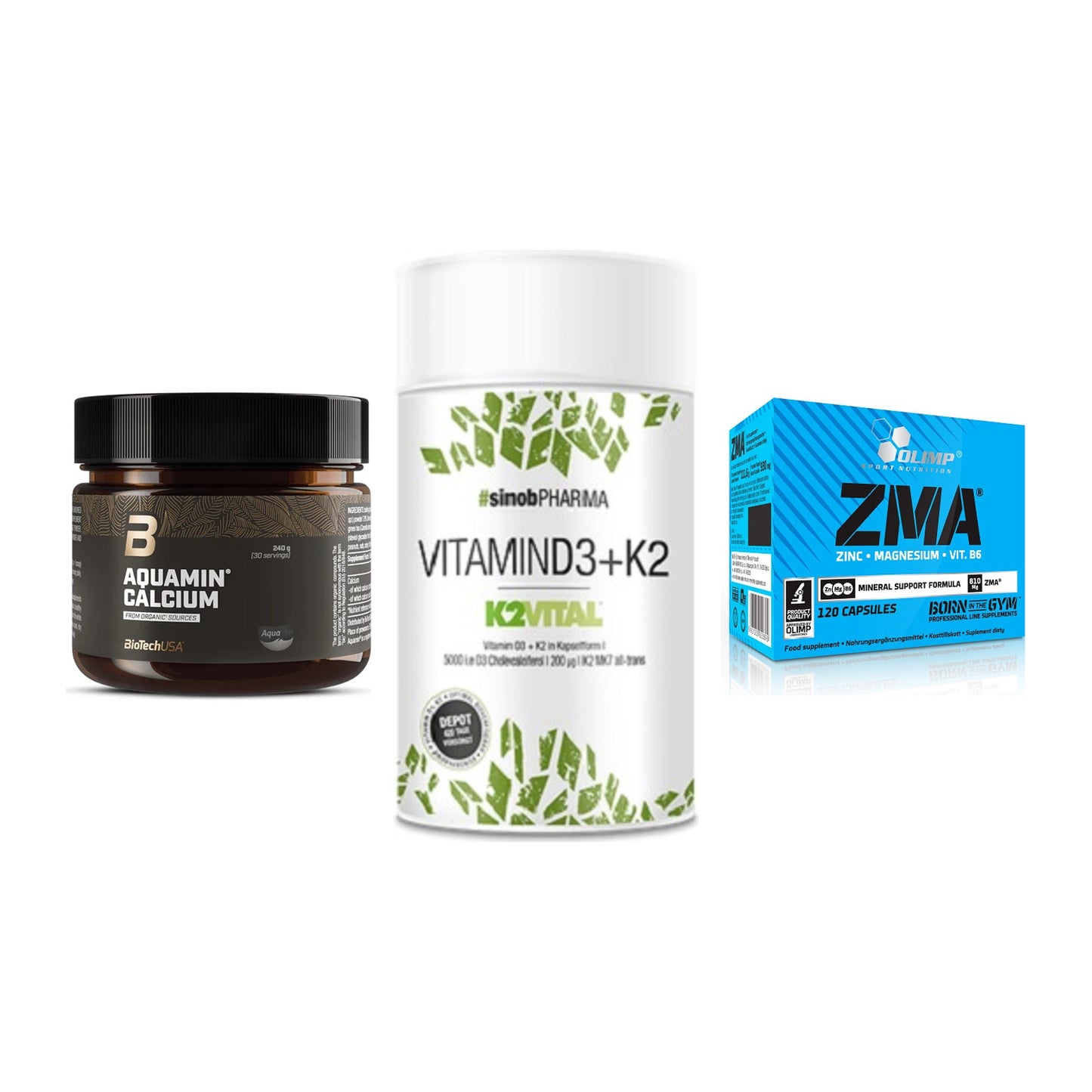 Calcium, Vitamin D & Magnesium: BioTech Aquamin Calcium + 2 weitere – alle enthaltenen Artikel