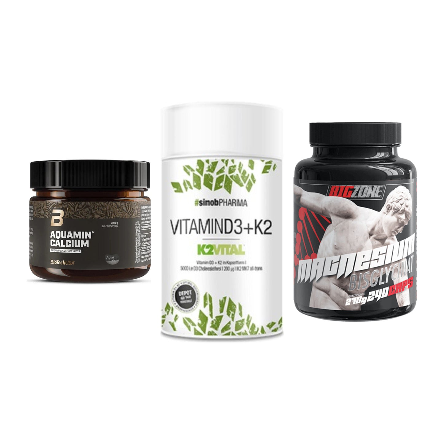 Calcium, Vitamin D & Magnesium: BioTech Aquamin Calcium + 2 weitere – alle enthaltenen Artikel