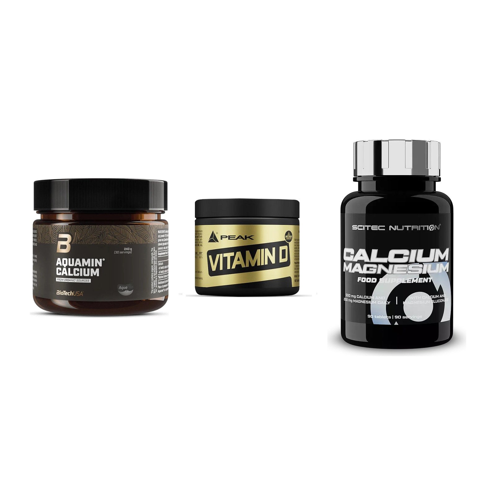 Calcium, Vitamin D & Magnesium: BioTech Aquamin Calcium + 2 weitere – alle enthaltenen Artikel