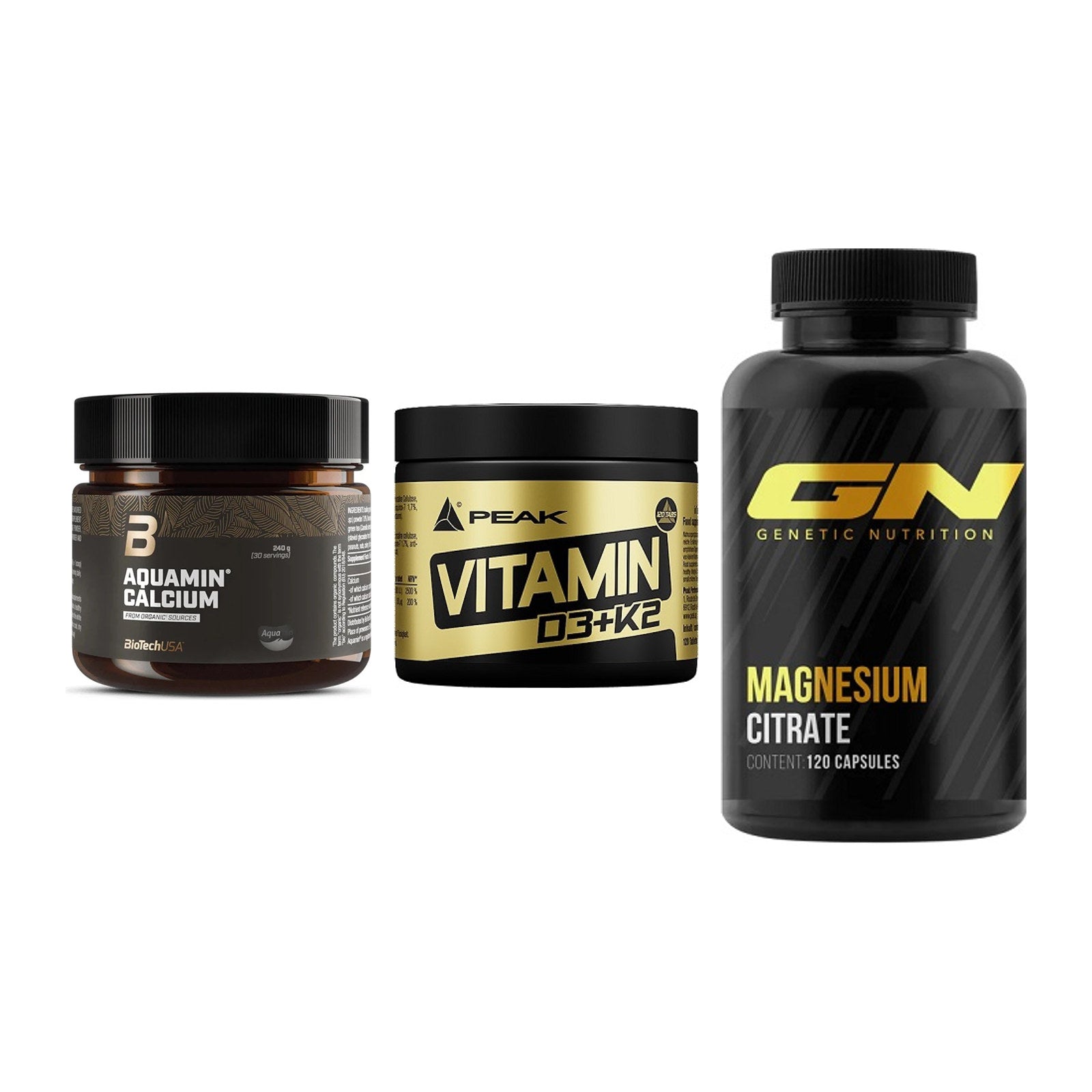 Calcium, Vitamin D & Magnesium: BioTech Aquamin Calcium + 2 weitere – alle enthaltenen Artikel