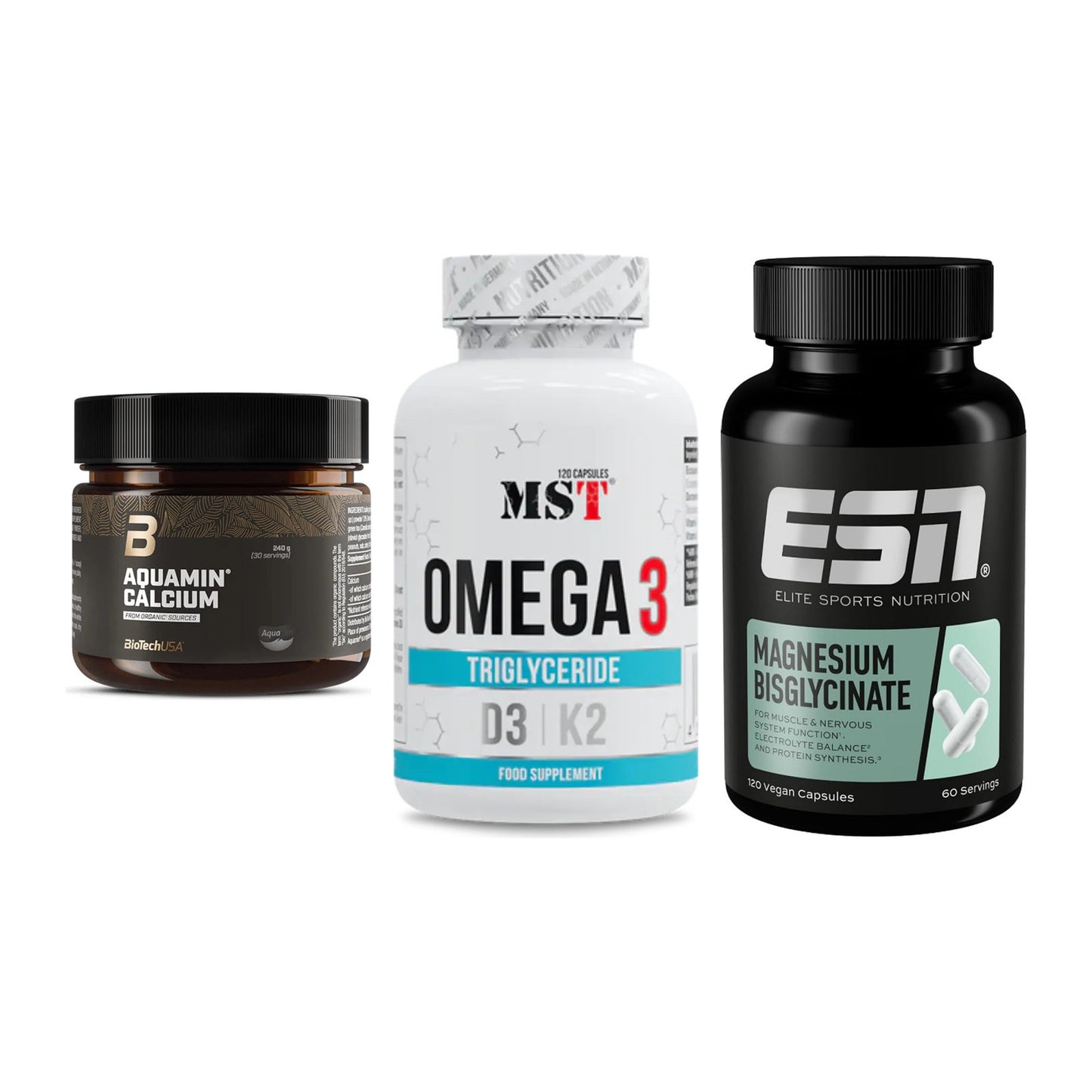 Calcium, Vitamin D & Magnesium: BioTech Aquamin Calcium + 2 weitere – alle enthaltenen Artikel