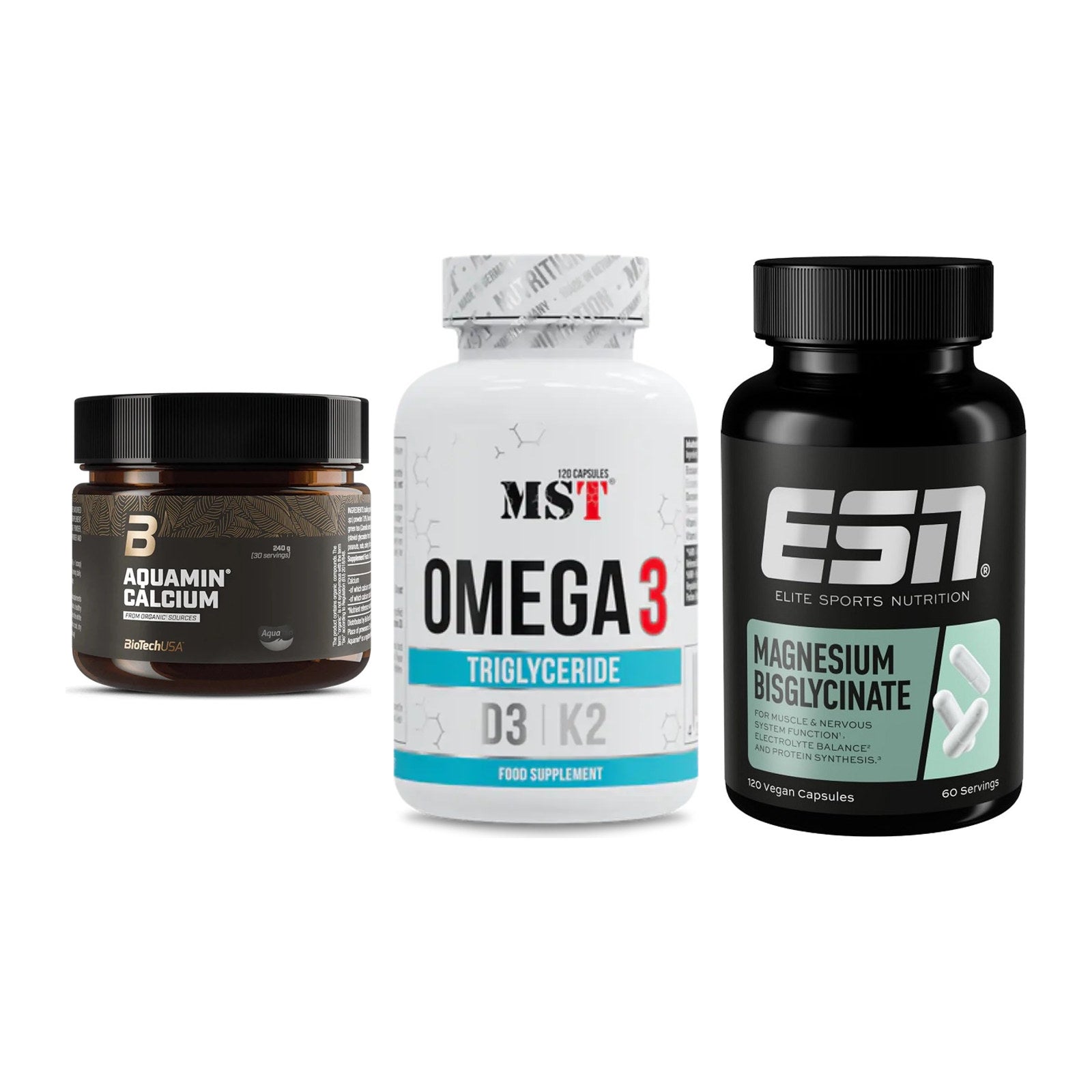 Calcium, Vitamin D & Magnesium: BioTech Aquamin Calcium + 2 weitere – alle enthaltenen Artikel