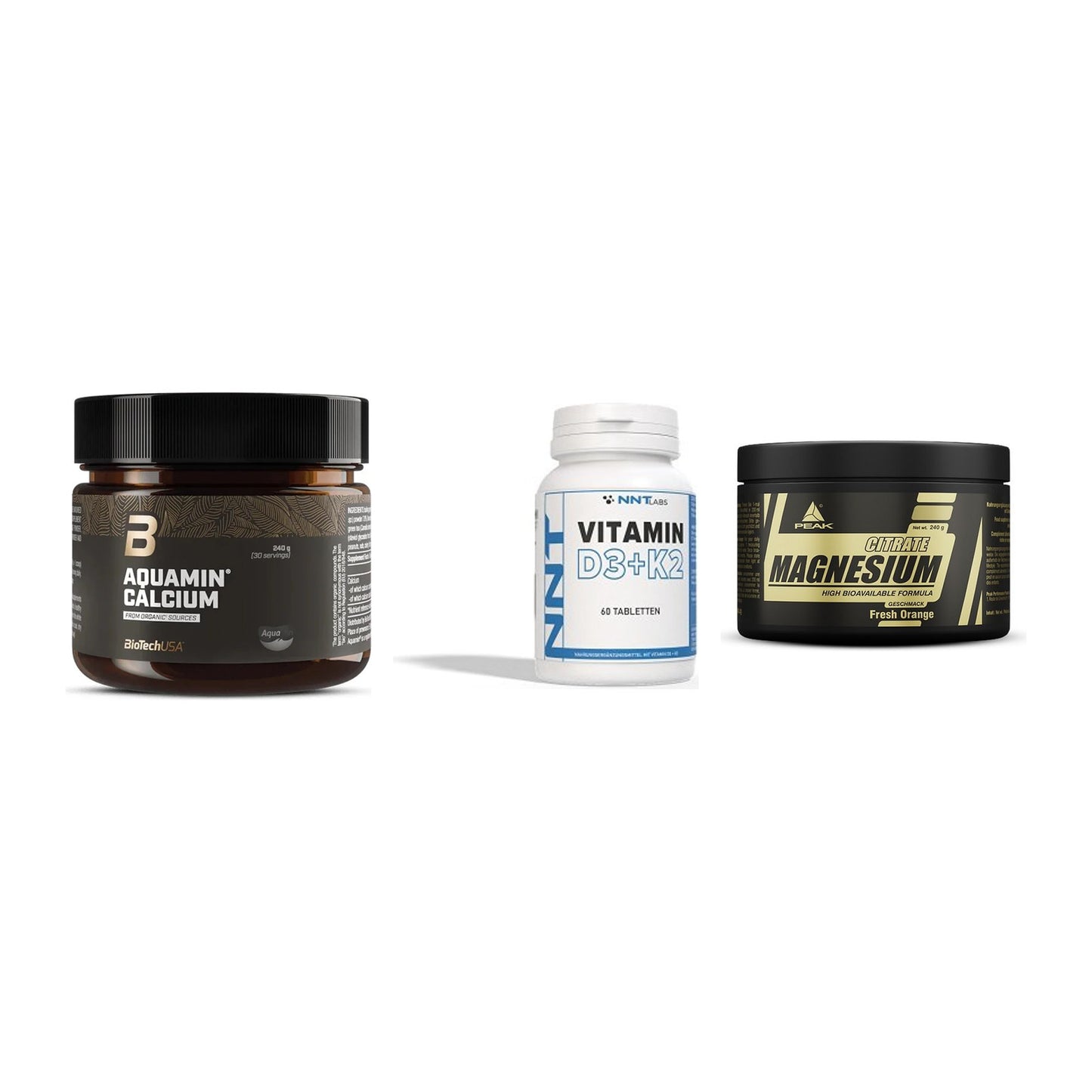 Calcium, Vitamin D & Magnesium: BioTech Aquamin Calcium + 2 weitere – alle enthaltenen Artikel