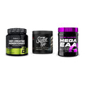 Kraft-Stack: BioTech Creatine + #GYMJUICE SUIZIDE + Scitec Mega EAA – alle enthaltenen Artikel