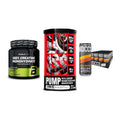 Kraft-Stack: BioTech Creatine + BAD ASS Pump 350g + Nocco BCAA Drink – alle enthaltenen Artikel