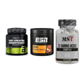 Kraft-Stack: BioTech Creatine + ESN Crank Booster + MST 21 Amino – alle enthaltenen Artikel