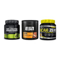 Kraft-Stack: BioTech Creatine + ESN Crank Booster + BioTech BCAA Zero – alle enthaltenen Artikel
