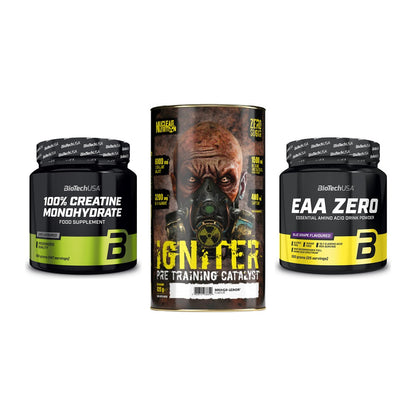 Kraft-Stack: BioTech Creatine + Nuclear Nutrition + BioTech EAA Zero – alle enthaltenen Artikel