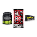 Kraft-Stack: BioTech Creatine + BAD ASS Pump + Olimp BCAA Mega – alle enthaltenen Artikel