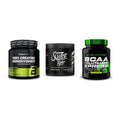 Kraft-Stack: BioTech Creatine + #GYMJUICE SUIZIDE + Scitec BCAA – alle enthaltenen Artikel