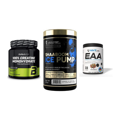 Kraft-Stack: BioTech Creatine + Kevin Levrone + NNT EAA – alle enthaltenen Artikel