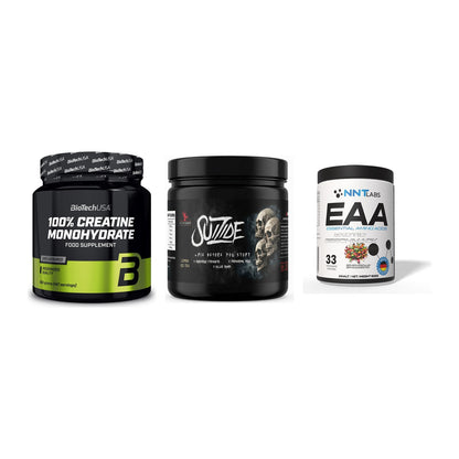 Kraft-Stack: BioTech Creatine + #GYMJUICE SUIZIDE + NNT EAA – alle enthaltenen Artikel