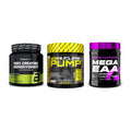 Kraft-Stack: BioTech Creatine + NXT Nutrition TNT + Scitec Mega EAA – alle enthaltenen Artikel