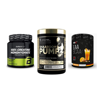 Kraft-Stack: BioTech Creatine + Kevin Levrone + MST EAA & BCAA – alle enthaltenen Artikel