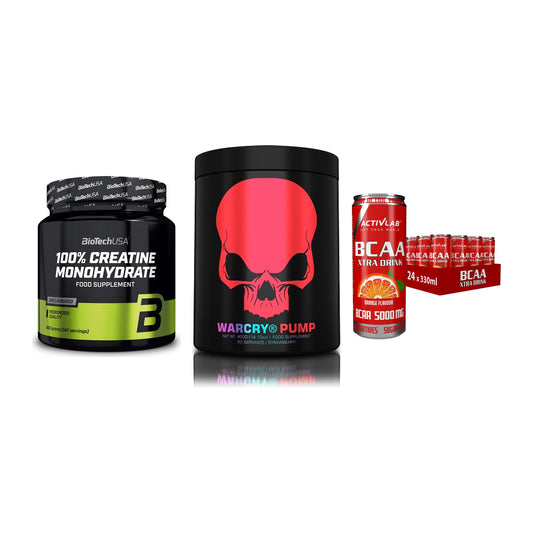 Kraft-Stack: BioTech Creatine + Genius Nutrition + Activlab BCAA – alle enthaltenen Artikel