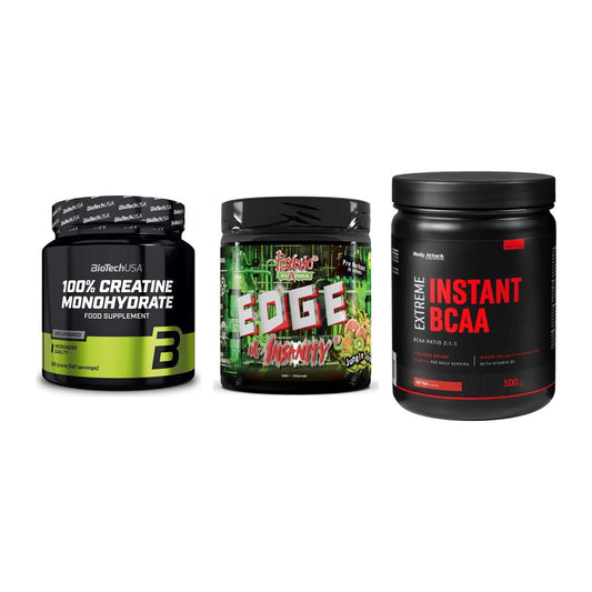Kraft-Stack: BioTech Creatine + Psycho Pharma + Body Attack – alle enthaltenen Artikel